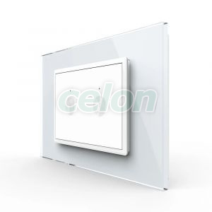 Intrerupator dublu cu touch Livolo cu rama din sticla, standard Italian - Serie noua, Prize - Intrerupatoare, Livolo, Livolo