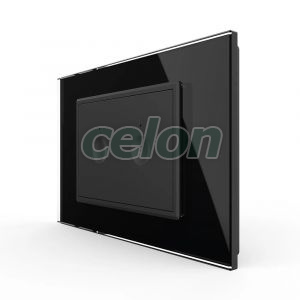 Intrerupator dublu cu touch Livolo cu rama din sticla, standard Italian - Serie noua, Prize - Intrerupatoare, Livolo, Livolo