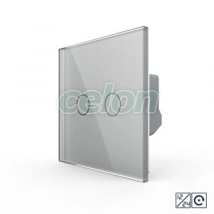 Intrerupator Dublu cu Revenire, Contact Uscat si 12/24V cu Touch LIVOLO – Serie Noua, Prize - Intrerupatoare, Livolo, Livolo