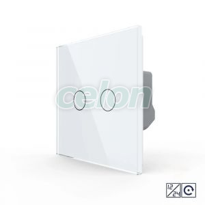 Intrerupator Dublu cu Revenire, Contact Uscat si 12/24V cu Touch LIVOLO – Serie Noua, Prize - Intrerupatoare, Livolo, Livolo