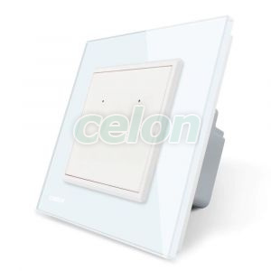 Intrerupator dublu wireless cu touch Livolo din sticla, Serie noua, Prize - Intrerupatoare, Livolo, Livolo
