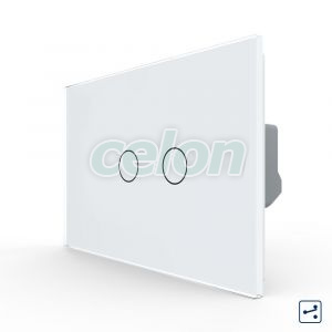 Intrerupator Dublu Cap Scara / Cruce cu Touch LIVOLO din Sticla – Standard Italian, Prize - Intrerupatoare, Livolo, Livolo