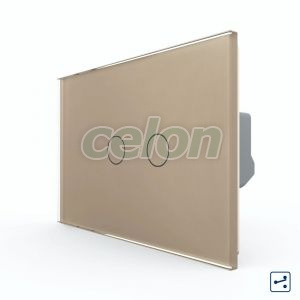 Intrerupator Dublu Cap Scara / Cruce cu Touch LIVOLO din Sticla – Standard Italian, Prize - Intrerupatoare, Livolo, Livolo