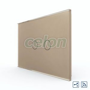 Intrerupator Dublu Cap Scara / Cruce Wireless cu Touch LIVOLO din Sticla – Standard Italian, Prize - Intrerupatoare, Livolo, Livolo