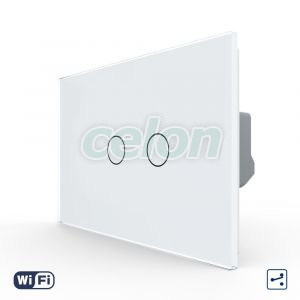 Intrerupator Dublu Cap Scara / Cruce Wi-Fi cu Touch LIVOLO, standard italian – Serie Noua, Prize - Intrerupatoare, Livolo, Livolo