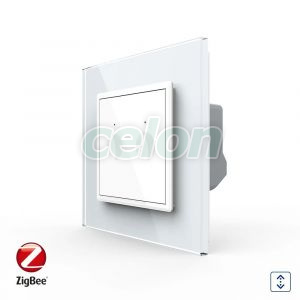 Intrerupator Draperie cu Touch LIVOLO cu Rama din Sticla, Protocol ZigBee, Prize - Intrerupatoare, Livolo, Livolo