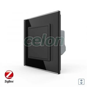 Intrerupator Draperie cu Touch LIVOLO cu Rama din Sticla, Protocol ZigBee, Prize - Intrerupatoare, Livolo, Livolo