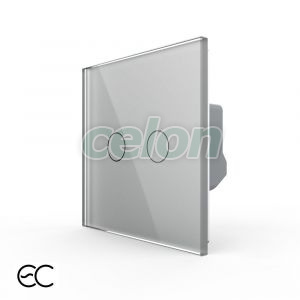 Intrerupator Dublu cu Touch LIVOLO din Sticla - Protocol ZigBee EC, Prize - Intrerupatoare, Livolo, Livolo