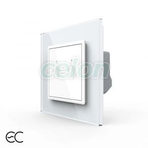 Intrerupatorul Dublu cu Touch LIVOLO cu Rama Din Sticla - Protocol Zigbee EC, Prize - Intrerupatoare, Livolo, Livolo