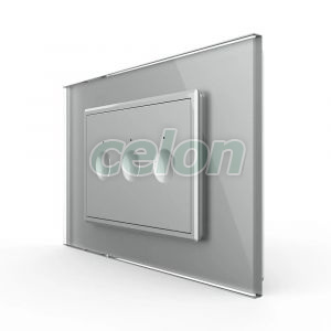 Intrerupator triplu cu touch Livolo cu rama din sticla, standard Italian - Serie noua, Prize - Intrerupatoare, Livolo, Livolo