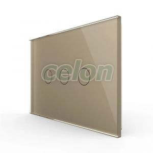Intrerupator triplu cu touch Livolo din sticla, standard italian - Serie noua, Prize - Intrerupatoare, Livolo, Livolo
