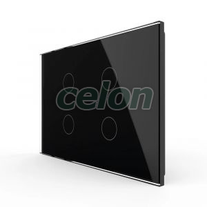 Intrerupator cvadruplu cu touch Livolo din sticla - standard italian, Prize - Intrerupatoare, Livolo, Livolo