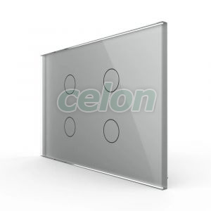 Intrerupator cvadruplu cu touch Livolo din sticla - standard italian, Prize - Intrerupatoare, Livolo, Livolo