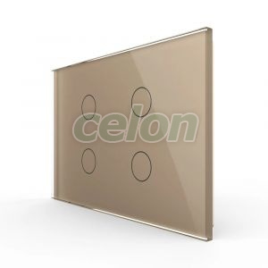Intrerupator cvadruplu cu touch Livolo din sticla - standard italian, Prize - Intrerupatoare, Livolo, Livolo