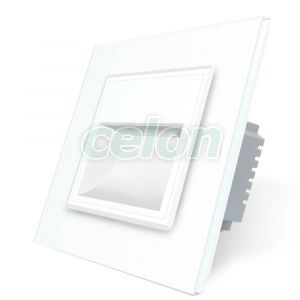 Lampa de veghe LED Livolo cu rama din sticla, Prize - Intrerupatoare, Livolo, Livolo