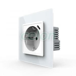 Priza Schuko + USB-C LIVOLO, Standard German - Serie Noua, Prize - Intrerupatoare, Livolo, Livolo