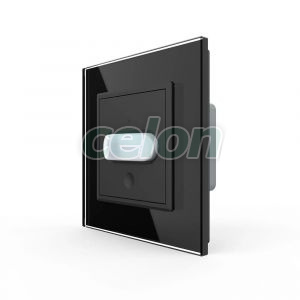 Intrerupator senzor de miscare PIR Livolo cu rama din sticla, Prize - Intrerupatoare, Livolo, Livolo