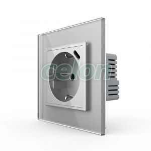 Priza Schuko + USB-C LIVOLO, Standard German - Serie Noua, Prize - Intrerupatoare, Livolo, Livolo