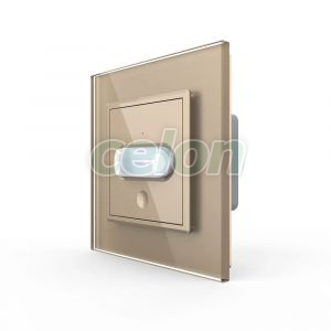 Intrerupator senzor de miscare PIR Livolo cu rama din sticla, Prize - Intrerupatoare, Livolo, Livolo