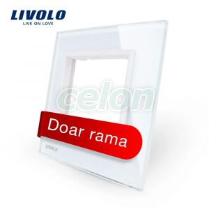 Rama priza simpla Livolo din sticla, Prize - Intrerupatoare, Livolo, Livolo