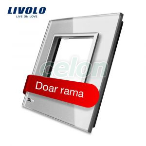 Rama priza simpla Livolo din sticla, Prize - Intrerupatoare, Livolo, Livolo
