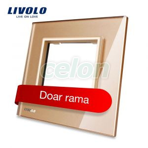 Rama priza simpla Livolo din sticla, Prize - Intrerupatoare, Livolo, Livolo