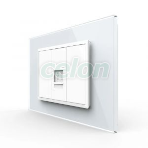 Priza Telefon LIVOLO cu Rama din Sticla, Prize - Intrerupatoare, Livolo, Livolo