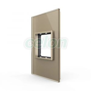 Rama din sticla Livolo standard Italian 2 module - Serie noua, Prize - Intrerupatoare, Livolo, Livolo