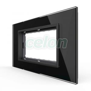 Rama din sticla Livolo standard Italian 4 module - Serie noua, Prize - Intrerupatoare, Livolo, Livolo