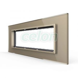 Rama din sticla Livolo standard Italian 6/7 module - Serie noua, Prize - Intrerupatoare, Livolo, Livolo
