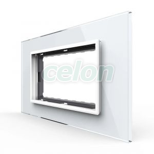 Rama din sticla Livolo standard Italian 4 module - Serie noua, Prize - Intrerupatoare, Livolo, Livolo