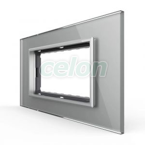 Rama din sticla Livolo standard Italian 4 module - Serie noua, Prize - Intrerupatoare, Livolo, Livolo