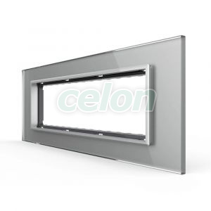 Rama din sticla Livolo standard Italian 6/7 module - Serie noua, Prize - Intrerupatoare, Livolo, Livolo