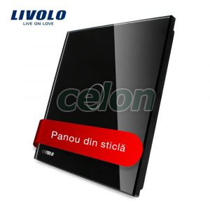 Panou intrerupator simplu cu touch Livolo din sticla, Prize - Intrerupatoare, Livolo, Livolo