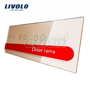 Panou intrerupator dublu+dublu+dublu+dublu cu touch Livolo din sticla, Prize - Intrerupatoare, Livolo, Livolo