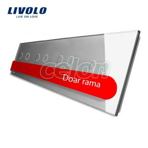 Panou intrerupator dublu+dublu+dublu+dublu cu touch Livolo din sticla, Prize - Intrerupatoare, Livolo, Livolo