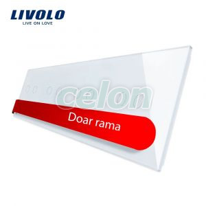 Panou intrerupator dublu+dublu+dublu+dublu cu touch Livolo din sticla, Prize - Intrerupatoare, Livolo, Livolo