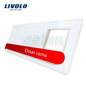 Panou intrerupator dublu+dublu+ priza Livolo din sticla, Prize - Intrerupatoare, Livolo, Livolo