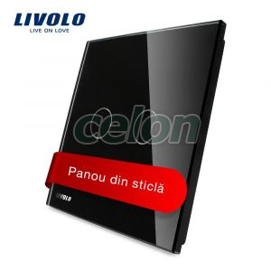 Panou intrerupator dublu cu touch Livolo din sticla, Prize - Intrerupatoare, Livolo, Livolo