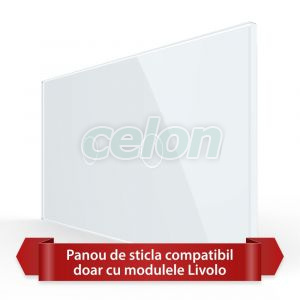 Panou Intrerupator Simplu + Simplu cu Touch LIVOLO din Sticla, Standard Italian - 4M, Prize - Intrerupatoare, Livolo, Livolo
