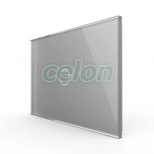 Panou intrerupator simplu cu touch Livolo din sticla, standard Italian - Serie noua, Prize - Intrerupatoare, Livolo, Livolo