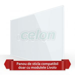 Panou Intrerupator Dublu + Dublu cu Touch LIVOLO din Sticla, Standard Italian - 4M, Prize - Intrerupatoare, Livolo, Livolo