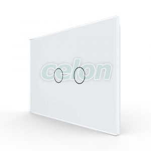 Panou Intrerupator Dublu cu Touch LIVOLO Din Sticla, Standard Italian, Prize - Intrerupatoare, Livolo, Livolo