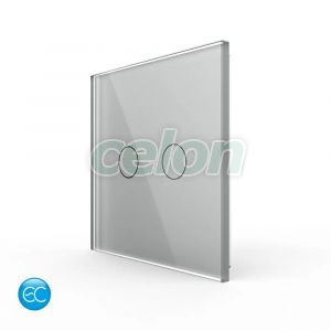 Telecomanda EC Tip Panou Dublu si 2 Senzori cu Touch LIVOLO din Sticla Securizata, Prize - Intrerupatoare, Livolo, Livolo