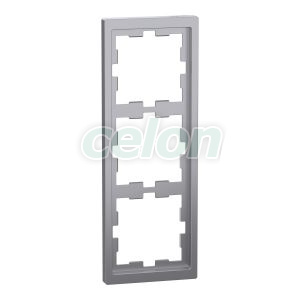 MERTEN D-Life hármas keret, acél, Egyéb termékek, Schneider Electric, Egyéb termékek, Schneider Electric