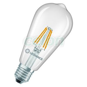 LED Classic Edison 40 Filament P 3.4W 827 Clear E27, Surse de Lumina, Lampi LED Vintage Edison, Ledvance