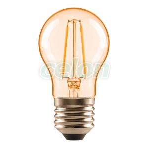 Led Classic P 10 Filament 1.1W 2400K Gold E27, Surse de Lumina, Lampi cu LED, Becuri LED sferic, Ledvance