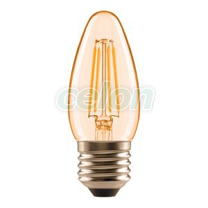 Led Classic B 33 Filament 4.2W 2400K Gold E27, Surse de Lumina, Lampi cu LED, Becuri LED forma lumanare, Ledvance