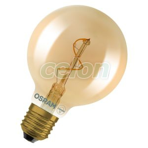 Vintage 1906 Globe 80 Spiral Filament 1.8W 822 Gold E27, Surse de Lumina, Lampi LED Vintage Edison, Osram