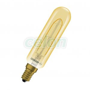 Vintage 1906 T28 25 Filament DIM 2.8W 822 Gold E14, Surse de Lumina, Lampi LED Vintage Edison, Osram
